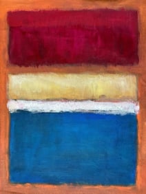 Mark Rothko American 1903 - 1970 Oil on Canvas Painting in the Style of Pollock, Picasso Era
