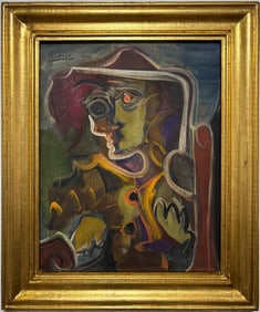 Pablo Picasso Spanish 1881-1973 Oil on Canvas Painting in the Style of Dali, Magritte, Chagall &