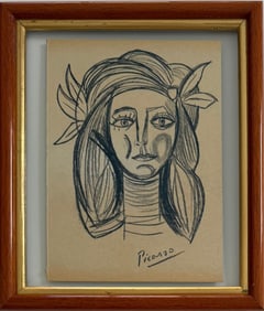 Pablo Picasso Spanish 1881-1973 Oil on Canvas Painting in the Style of Dali, Magritte, Chagall &