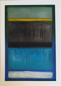 Mark Rothko American 1903 - 1970 Oil on Canvas Painting in the Style of Pollock Picasso Era