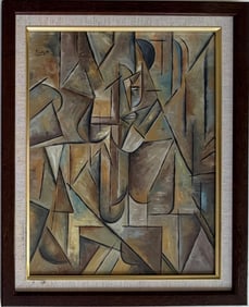 Pablo Picasso Spanish 1881-1973 Gouache on Paper Painting in the Style of Dali, Magritte, Chagall &