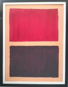 Mark Rothko American 1903 - 1970 Oil on Canvas Painting in the Style of Pollock Picasso Era
