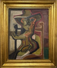 Pablo Picasso Spanish 1881-1973 Oil on Canvas Painting in the Style of Dali, Magritte, Chagall &