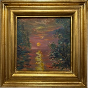 Claude Monet French 1840 - 1926 Oil on Canvas Painting in the Style of Renoir & Manet Impressionist