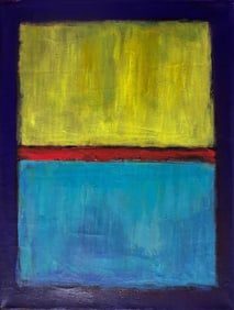 Mark Rothko American 1903 - 1970 Oil on Canvas Painting in the Style of Pollock Picasso Era