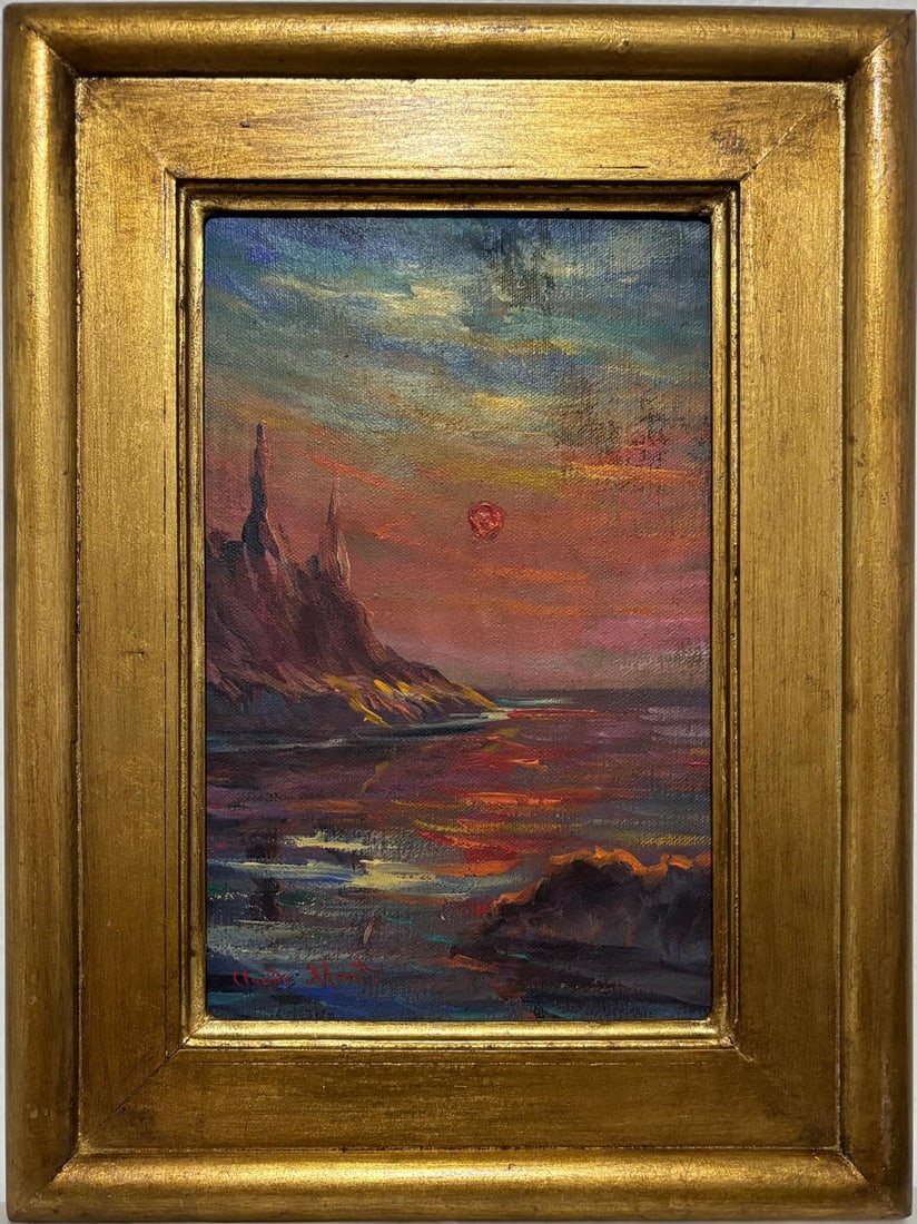 Claude Monet French 1840 - 1926 Oil on Canvas Painting in the Style of Renoir Impressionist Era (1 of 7)