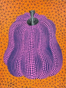 Yayoi Kusama Japanese (b.1929) Oil on Canvas Painting in the Style of Pop Art Era