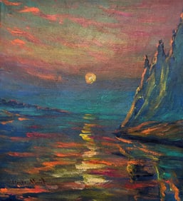 Claude Monet French 1840 - 1926 Oil on Canvas Painting in the style of, Renoir Impressionist Era