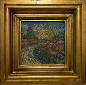 Vincent Van Gogh Dutch 1853-1890 Oil on Canvas Painting in the Style of.Van Gogh Era