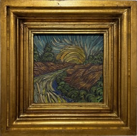Vincent Van Gogh Dutch 1853-1890 Oil on Canvas Painting in the Style of.Van Gogh Era