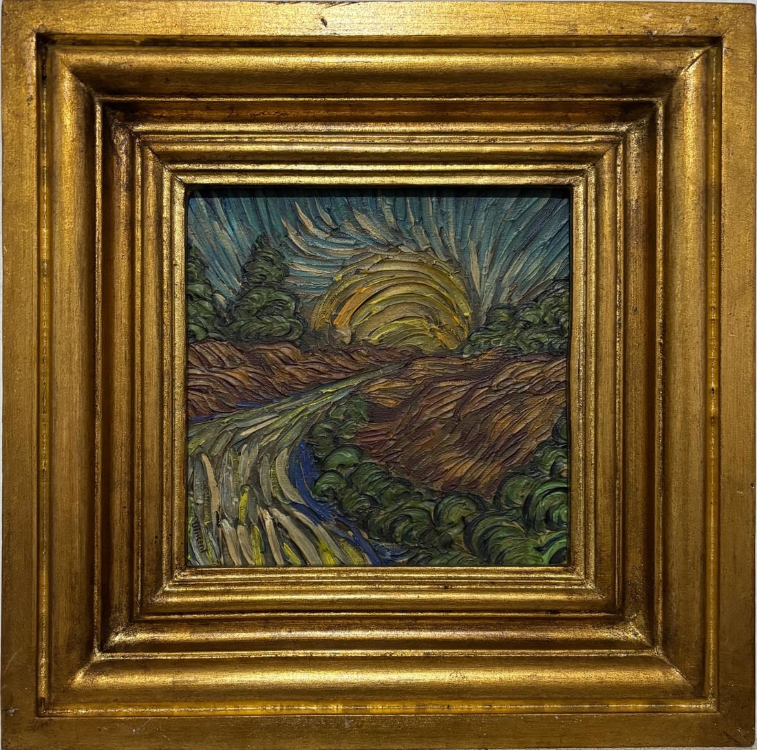 Vincent Van Gogh Dutch 1853-1890 Oil on Canvas Painting in the Style of.Van Gogh Era (1 of 6)