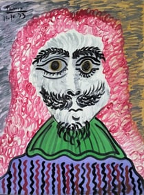 Pablo Picasso Spanish 1881-1973 Oil on Canvas Painting in the Style of.Picasso Era