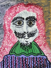 Pablo Picasso Spanish 1881-1973 Oil on Canvas Painting in the Style of.Picasso Era