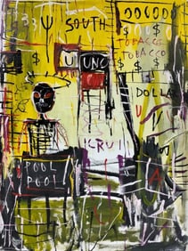 Jean-Michel Basquiat American 1960–1988 Acrylic on Canvas Painting in the Style of.Modern Era