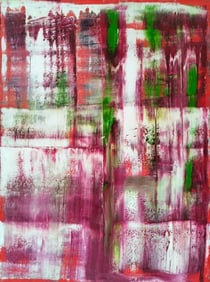 Gerhard Richter German (b. 1932) Oil on Canvas Painting in the style of.Richter Era