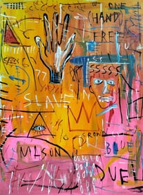 Jean-Michel Basquiat American 1960–1988 Acrylic on Canvas Painting in the Style of.Modernism Era