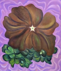 Georgia O’Keeffe American 1887–1986 Oil On Canvas Painting in the Style of.Abstraction Era