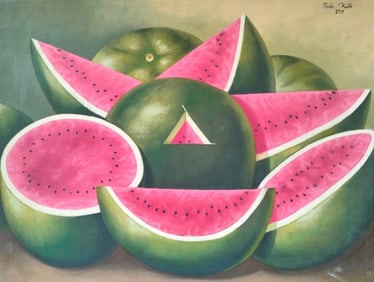 Frida Kahlo Mexican 1907-1954 Oil on canvas Painting in the Style of.Kahlo Era