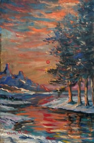 Claude Monet French 1840 - 1926 Oil on Canvas Painting in the Style of.Monet