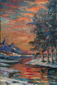 Claude Monet French 1840 - 1926 Oil on Canvas Painting in the Style of.Monet