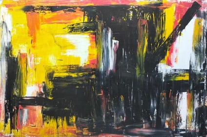 Franz Kline American 1910-1962 Oil on Canvas in the Style of.Kline