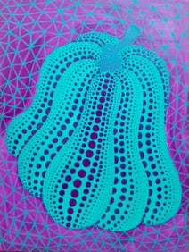 Yayoi Kusama Japanese (b.1929) Acrylic on Canvas Painting in the Style of.Kusama