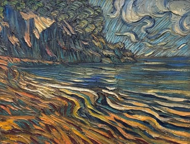 Vincent Van Gogh Dutch 1853-1890 Oil on Canvas Painting in the Style of.Van Gogh