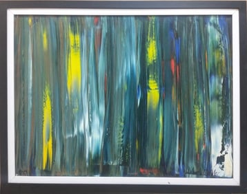 Gerhard Richter German (b. 1932) Oil on Canvas Painting in the style of.Richter