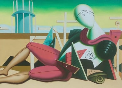 Giorgio de Chirico Italian 1888-1978 Oil on Canvas Painting in the Style of.de Chirico