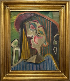 Pablo Picasso Spanish 1881-1973 Oil on Canvas Painting in the Style of.Picasso