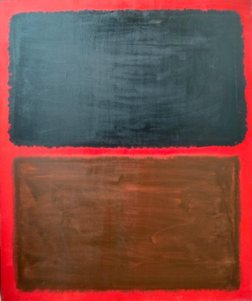 Mark Rothko (1903–1970), American Oil on Canvas Painting in the Style of Rothko, Mid-20th Century (1 of 8)