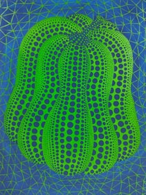 Yayoi Kusama, Japanese Acrylic on Canvas Painting in the Style of Kusama, Contemporary Abstract Art