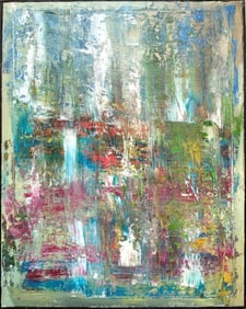 Gerhard Richter, Oil on Canvas Painting in the Style of Richter, Contemporary Abstract Composition