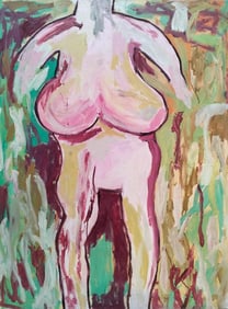 Willem de Kooning Oil/Canvas Painting in the Style of de Kooning, Early 1950s Abstract Art