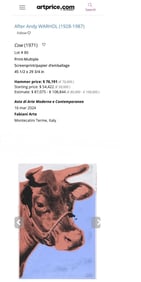 Andy Warhol, American Acrylic on Canvas Painting in the Style of Warhol, Late 20th Century Pop Art