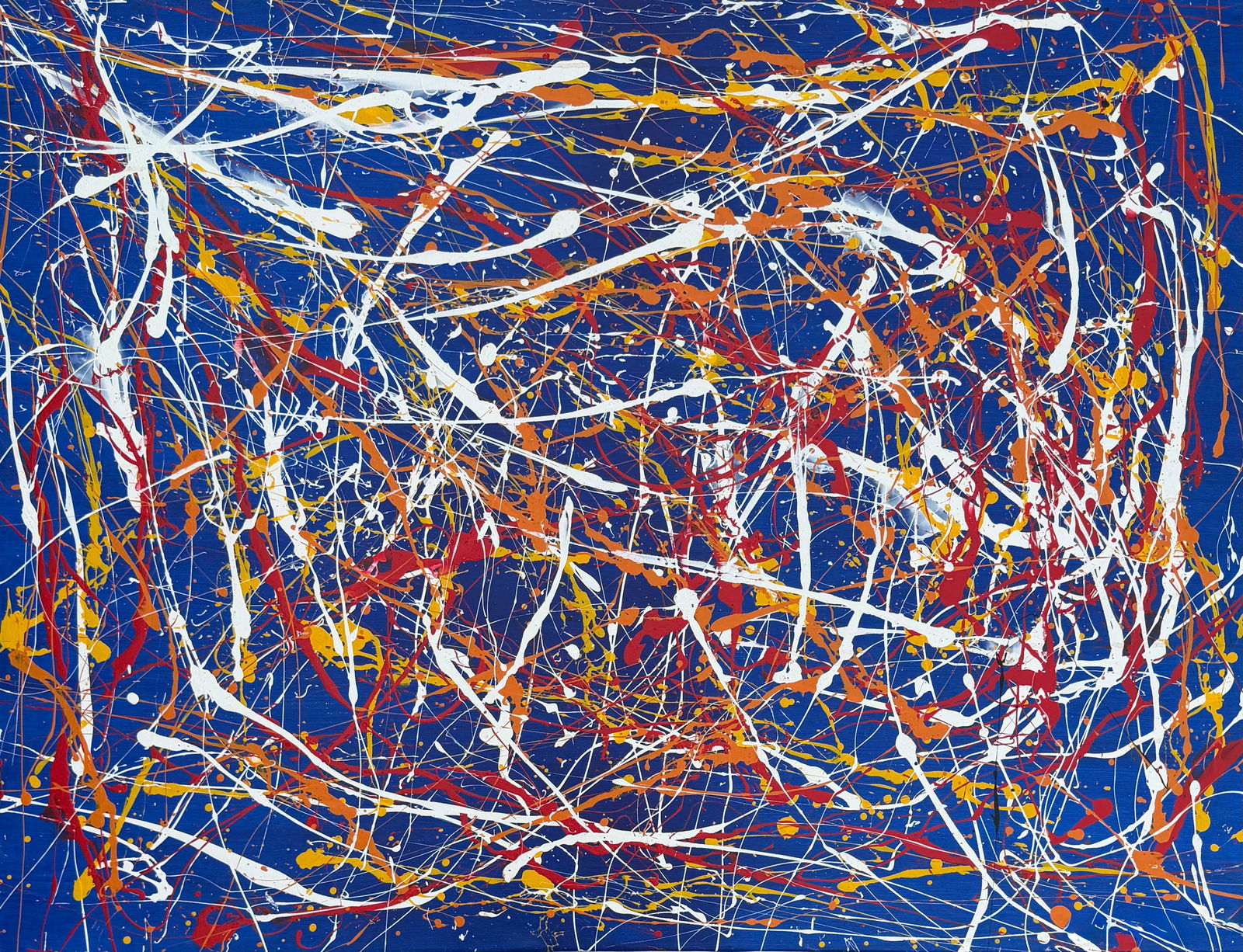 Jackson Pollock American Oil on Canvas Painting In The Style of. Rothko, Kline, & Pollock Era: Title: Number 18–XLVII Technique: Oil on Canvas Measures: 36 × 47 inches Year: Circa mid–20th century Condition:Good — the canvas remains stable and well preserved. The paint surface displays i