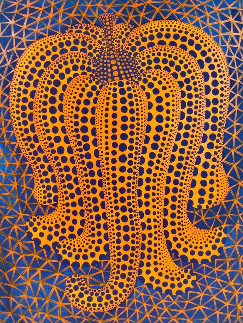 Yayoi kusama (B.1929) Pumpkin Acrylic on canvas Japanese In the Style of. Pop Art Era (1 of 7)