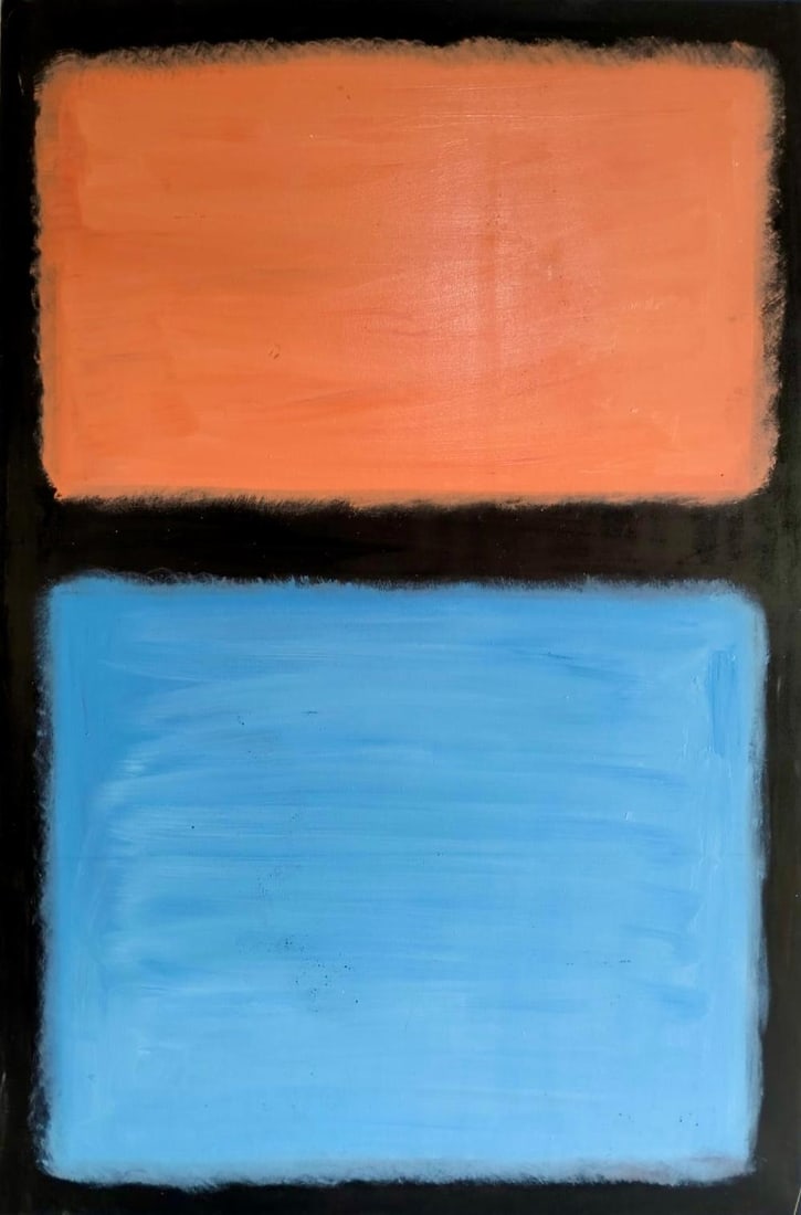 Mark Rothko Russian 1903 - 1970 Oil on Canvas painting in the style of. Pollock, Kline, Abstract Era (1 of 7)
