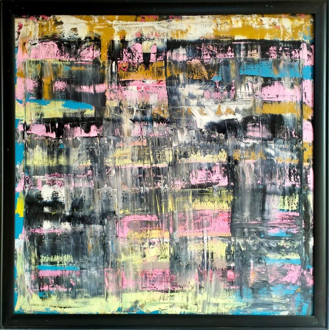 Gerhard Richter, Oil on Canvas Painting in the Style of Richter, Contemporary Abstract Composition (1 of 6)