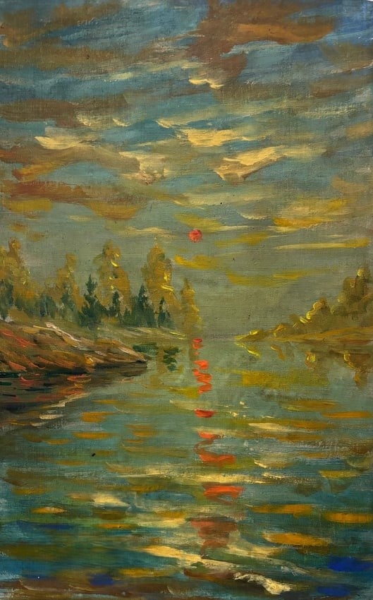 Claude Monet French 1840 - 1926 Oil on Canvas Painting in the Style of Renoir Impressionist Era: Title: Untitled Technique: Oil on canvas Measures: 15 × 11 inches (38.1 × 27.9 cm) Year: Circa 1880 Condition: The painting is in good overall condition. The surface presents stable pigment with min