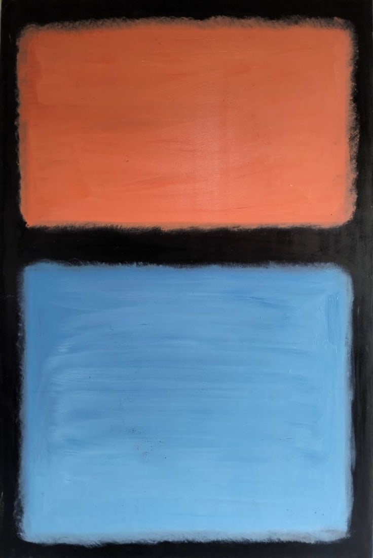 Mark Rothko American 1903 - 1970 Oil on Canvas painting in the style of. Pollock, Kline, Abstract (1 of 6)