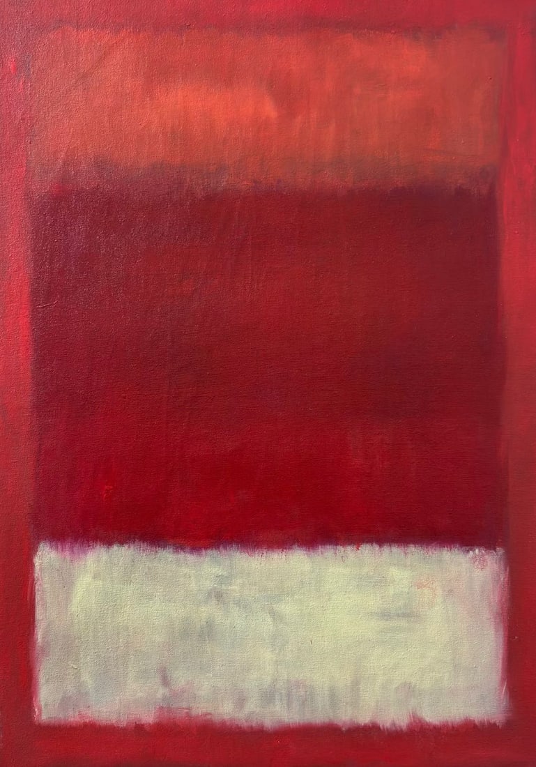 Mark Rothko American 1903 - 1970 Oil on Canvas painting in the style of. Pollock, Kline, Abstract (1 of 5)