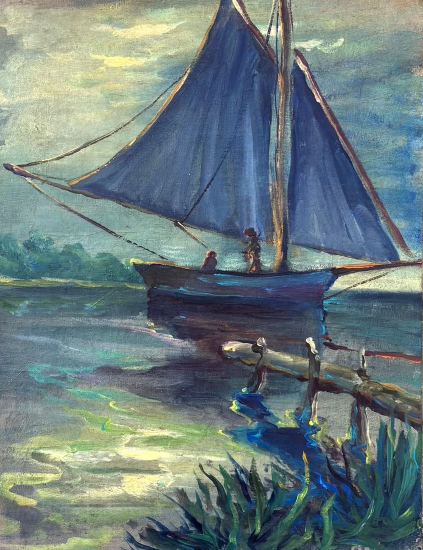 Claude Monet French 1840 - 1926 Oil on Canvas in the style of . Renoir & Manet Impressionist Era.B5: Title: Untitled Technique: Oil on canvas Measures: 15 × 11 inches (38.1 × 27.94 cm) Year: Circa 1900 Condition: The work is in good overall condition. The surface shows visible brushwork with stable