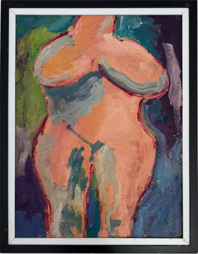 Willem de Kooning Dutch-American 1904 - 1997 Oil on Canvas Painting In The Style of. Pollock, Kline,: Title: Woman Landscape Technique: Oil on canvas Measures: 31 x 23 inches (78.7 x 58.4 cm) Year: Circa 1954–1955ConditionGood condition. Surface shows stable pigment with visible impasto and energeti
