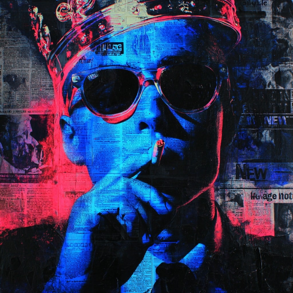 Midnight Monarch. Acrylic print on panel. By the IAAG Artists Group. Contemporary. (1 of 3)