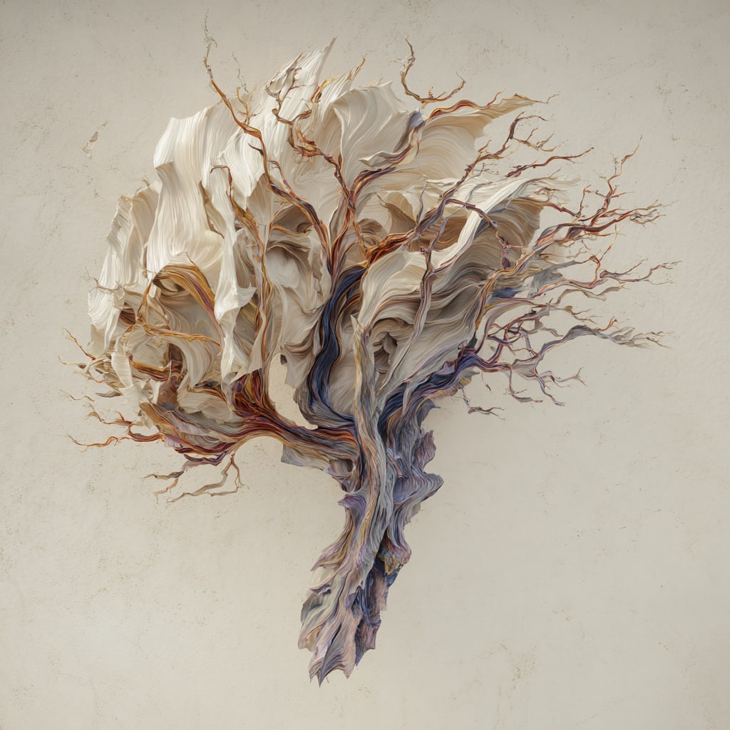 Ephemeral Arbor. Acrylic print on panel. By the IAAG Artists Group. Contemporary.: Title: Ephemeral Arbor Technique: Acrylic print on panel Measures: 20 × 16 inches (51 × 41 cm) Year: Contemporary Condition: Excellent condition. Subtle tonal gradations and fine textural detail are