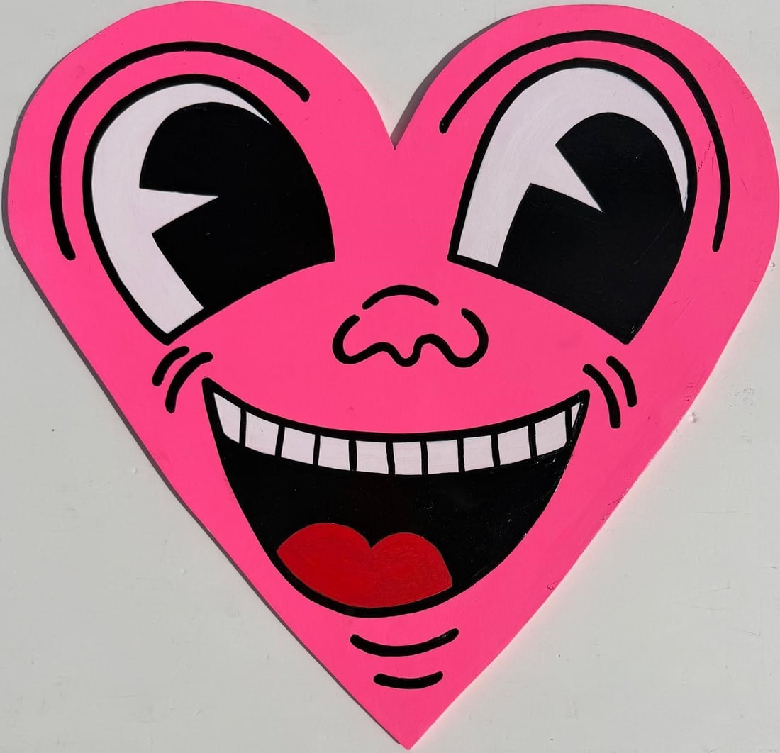 Keith Haring 1958–1990 American Acrylic on Plywood In the Style of. Pop Art, Street Art, Haring, (1 of 5)
