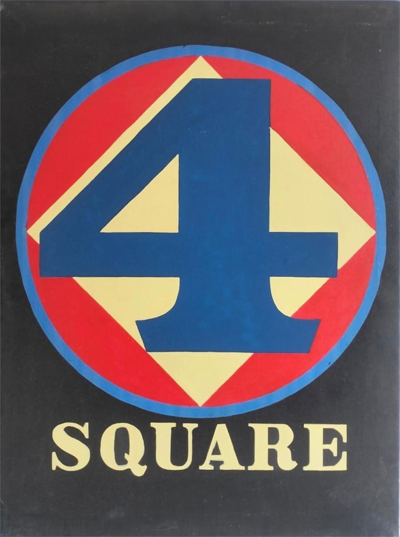 Robert Indiana 1928–2018 American Oil on Canvas In the Style of. Pop Art, Text-Based Imagery, (1 of 5)