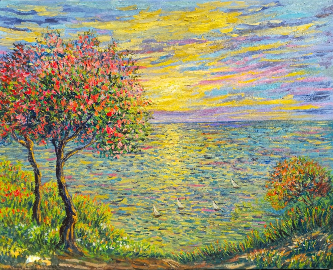 Claude Monet French 1840 - 1926 Oil on Canvas in the style of . Renoir & Manet Impressionist Era.B5 (1 of 6)