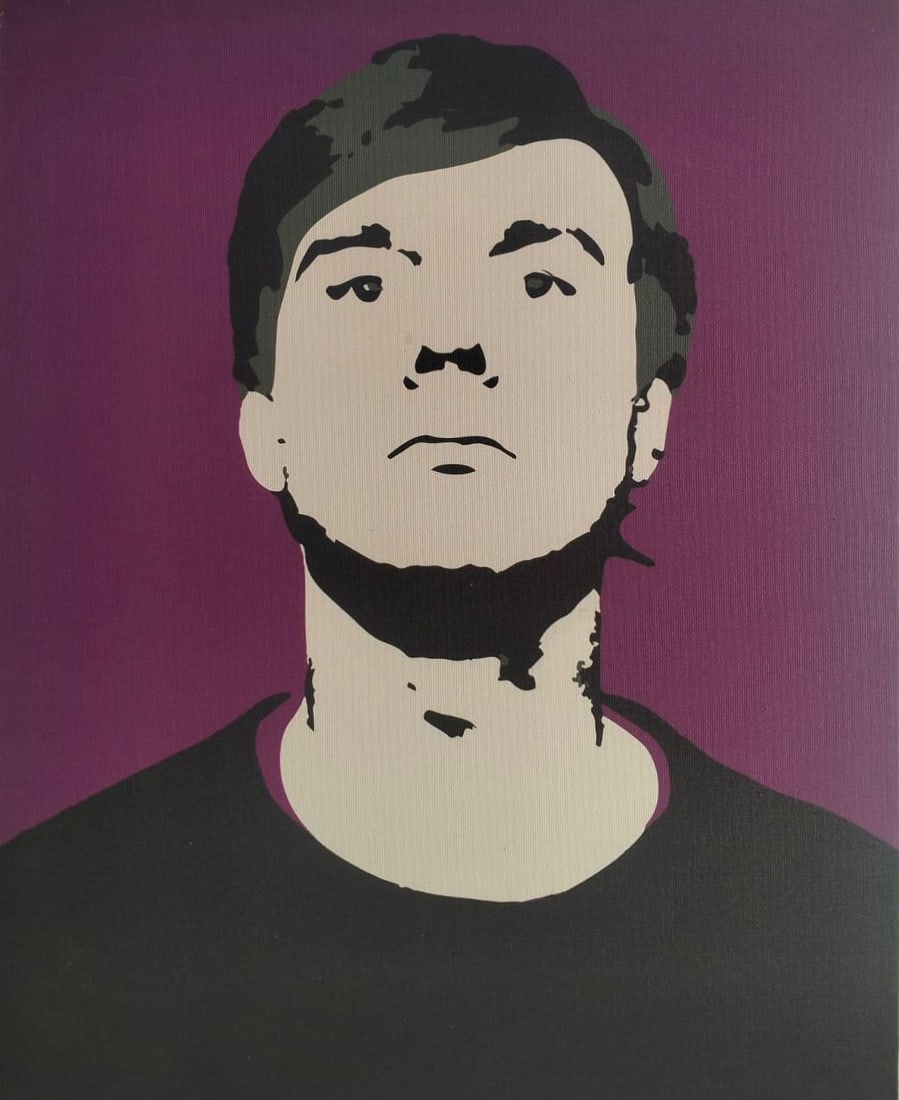 Andy Warhol 1928-1987 Silkscreen/Canvas in the style of. Warhol & Haring Pop Art (1 of 6)